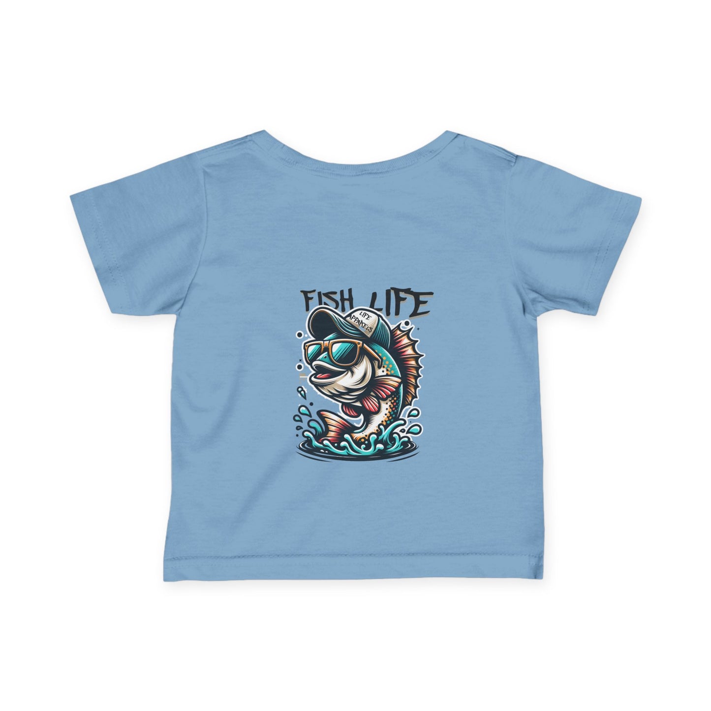 Cute Infant Tee with 'Fish Life' Design - Perfect for Little Anglers