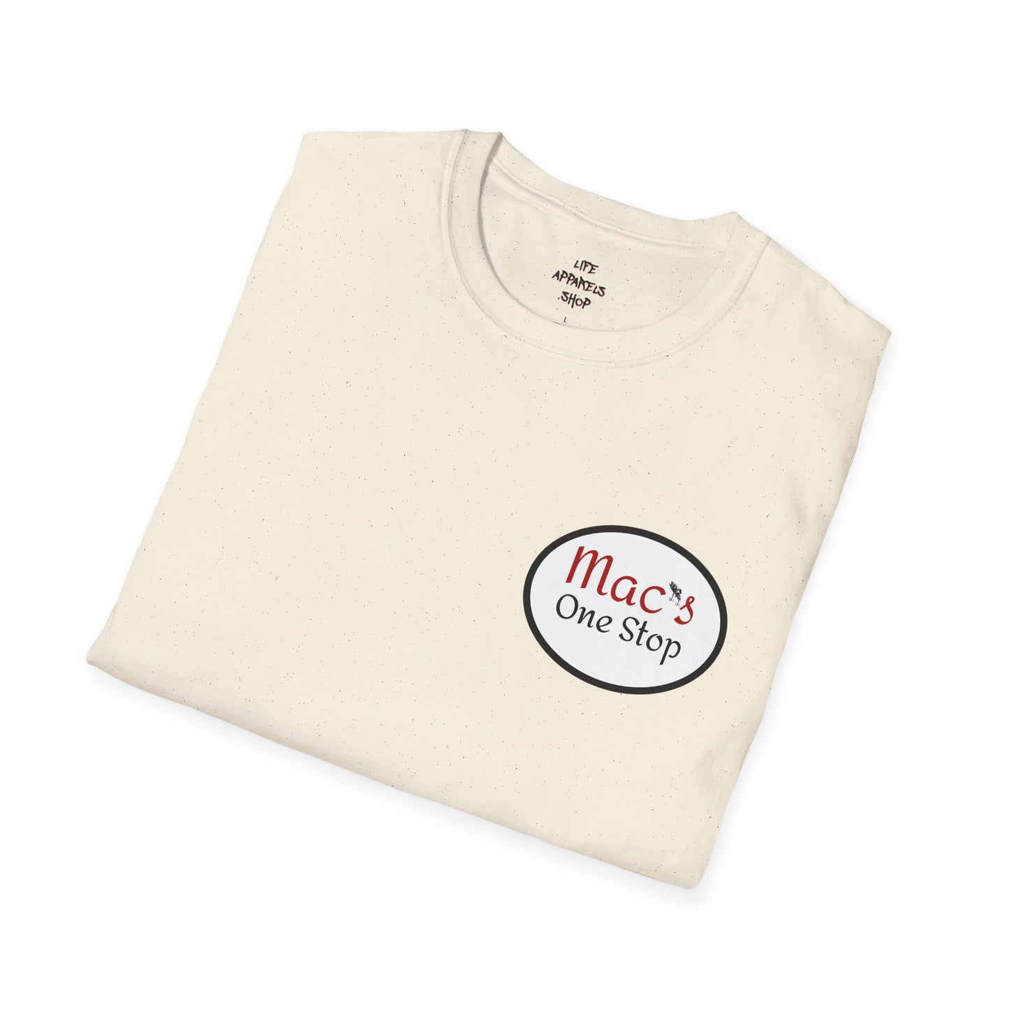 Mac's One Stop Softstyle T-Shirt - Perfect for Fishing Enthusiasts and Outdoor Adventures