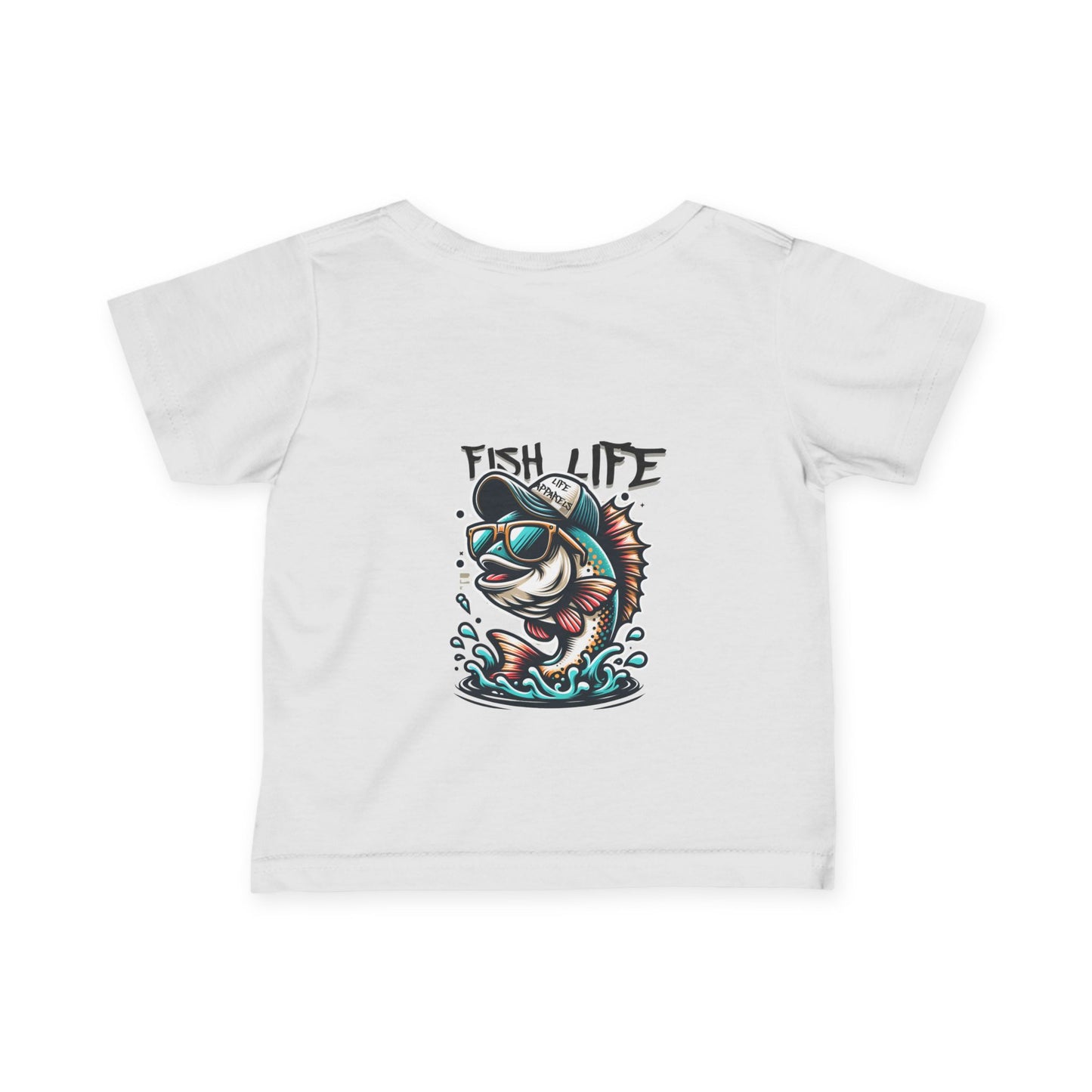 Cute Infant Tee with 'Fish Life' Design - Perfect for Little Anglers