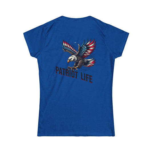 Patriot Life Women's Graphic Tee - Empowering Softstyle Shirt for Independence Day & Everyday Wear