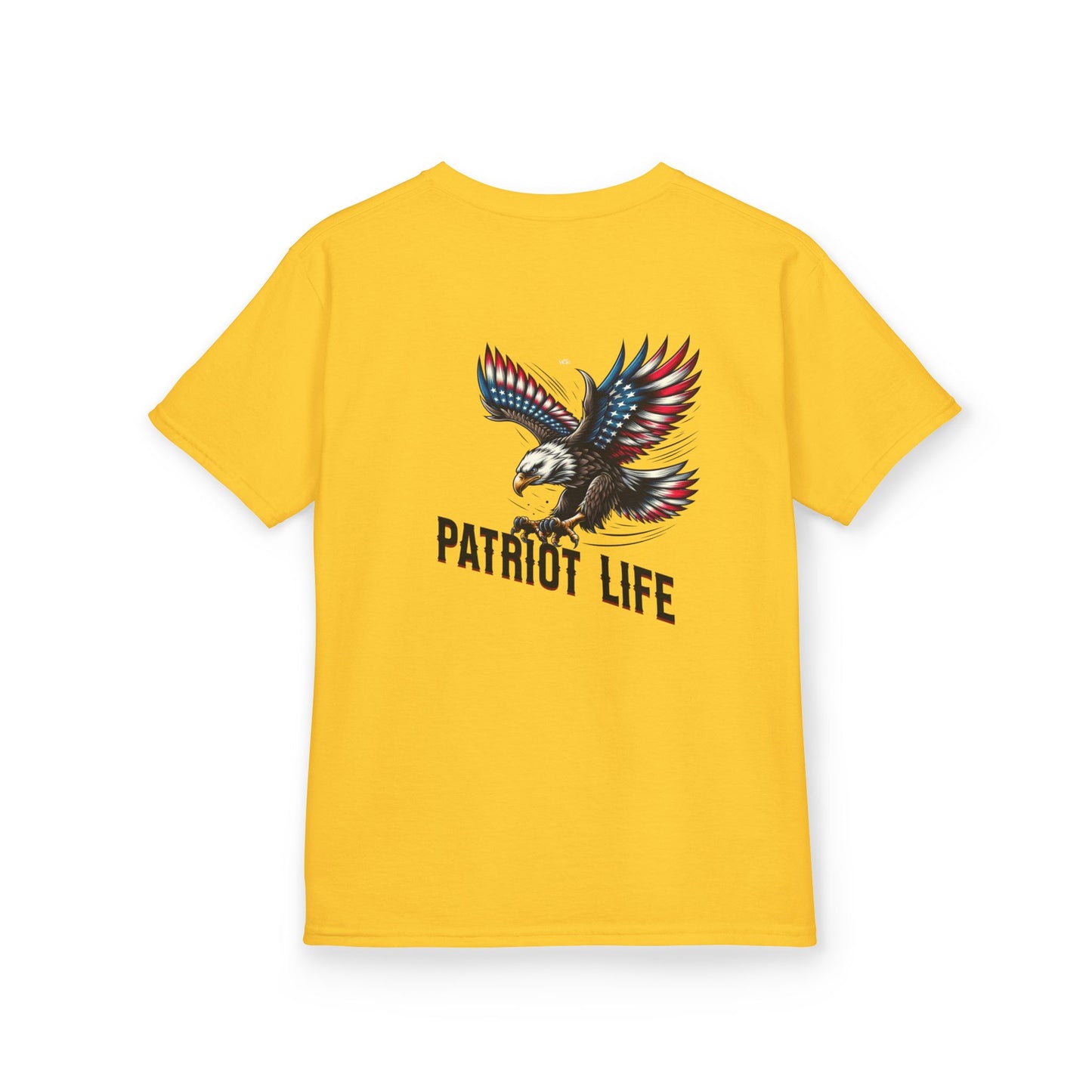 Kids Patriot Life Tee - White Heavy Cotton T-Shirt for Young American Adventurers