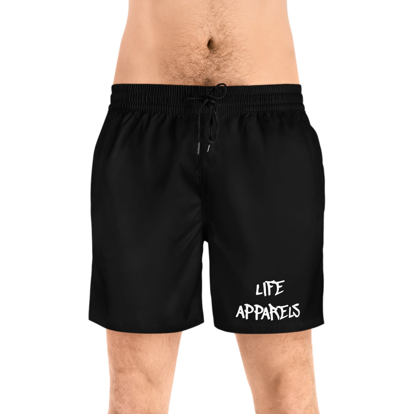 Men's Mid-Length Swim Shorts with Life Apparels Design