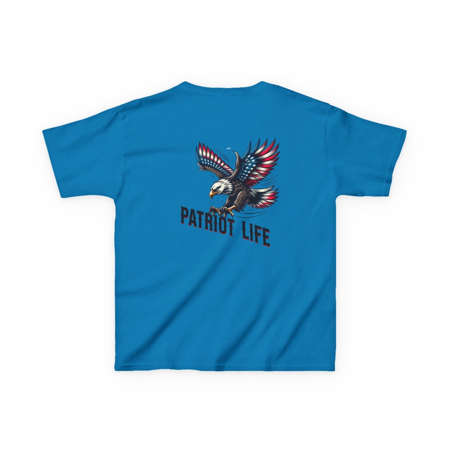 Kids Patriot Life Tee - White Heavy Cotton T-Shirt for Young American Adventurers