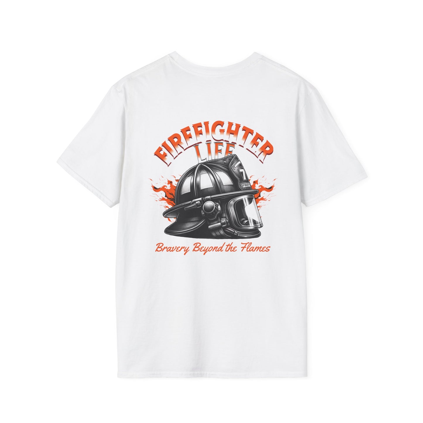 Firefighter Life Softstyle T-Shirt - Bravery Beyond the Flames