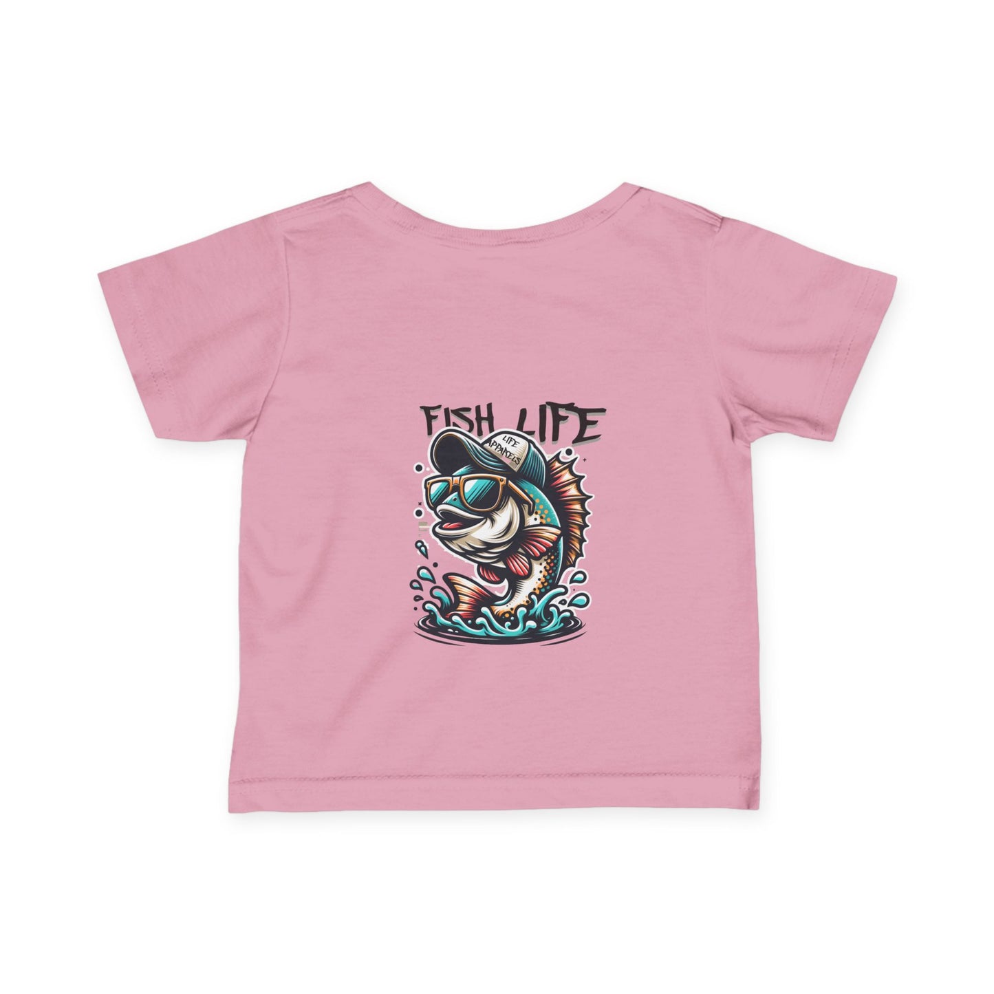 Cute Infant Tee with 'Fish Life' Design - Perfect for Little Anglers