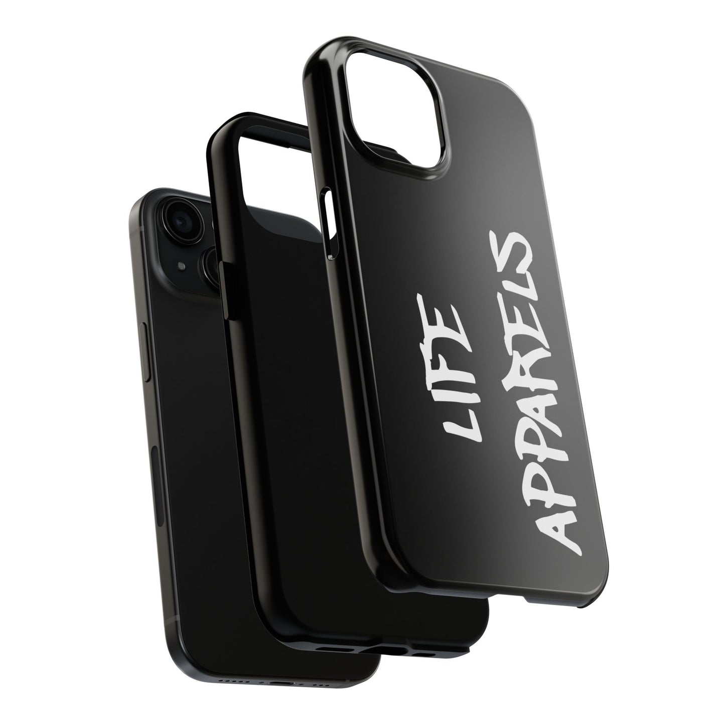 Stylish Tough Phone Case with 'Life Apparels' Design – Durable and Trendy Protection