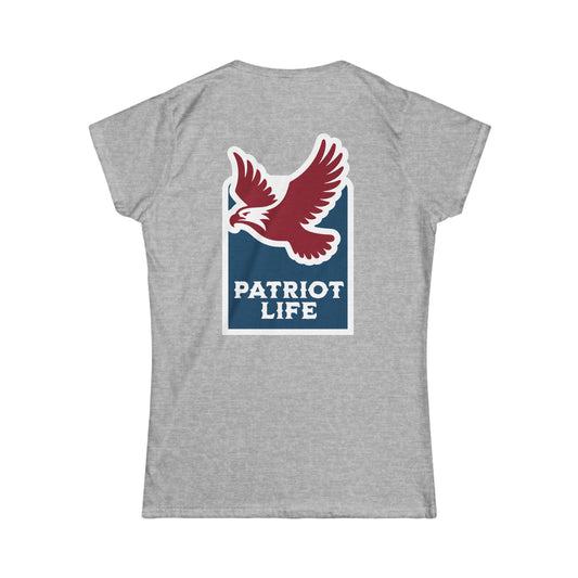 Patriot Life Women's Softstyle Tee - Casual Comfortable T-Shirt for Freedom Lovers