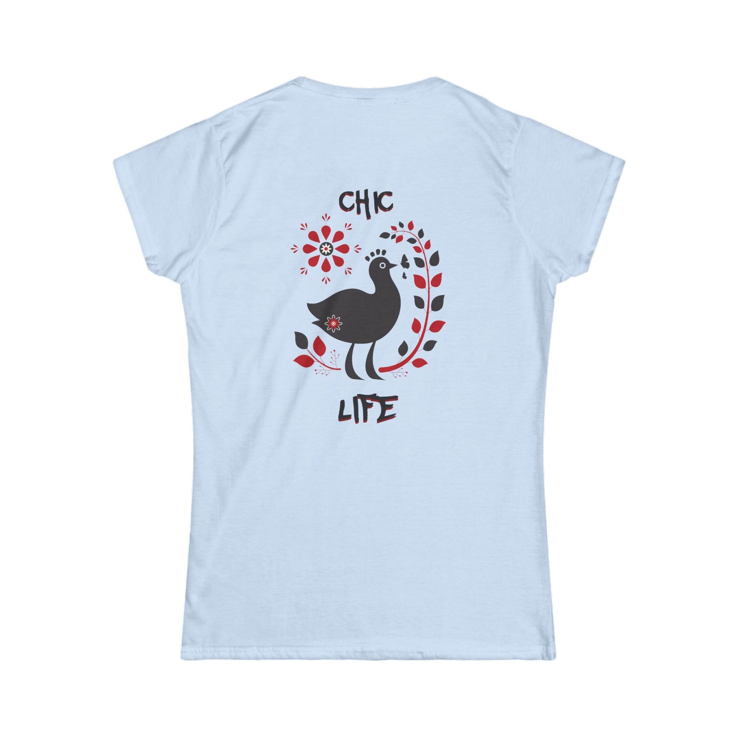 Chic Life Women's Softstyle Tee - Casual Comfort with Artistic Vibe