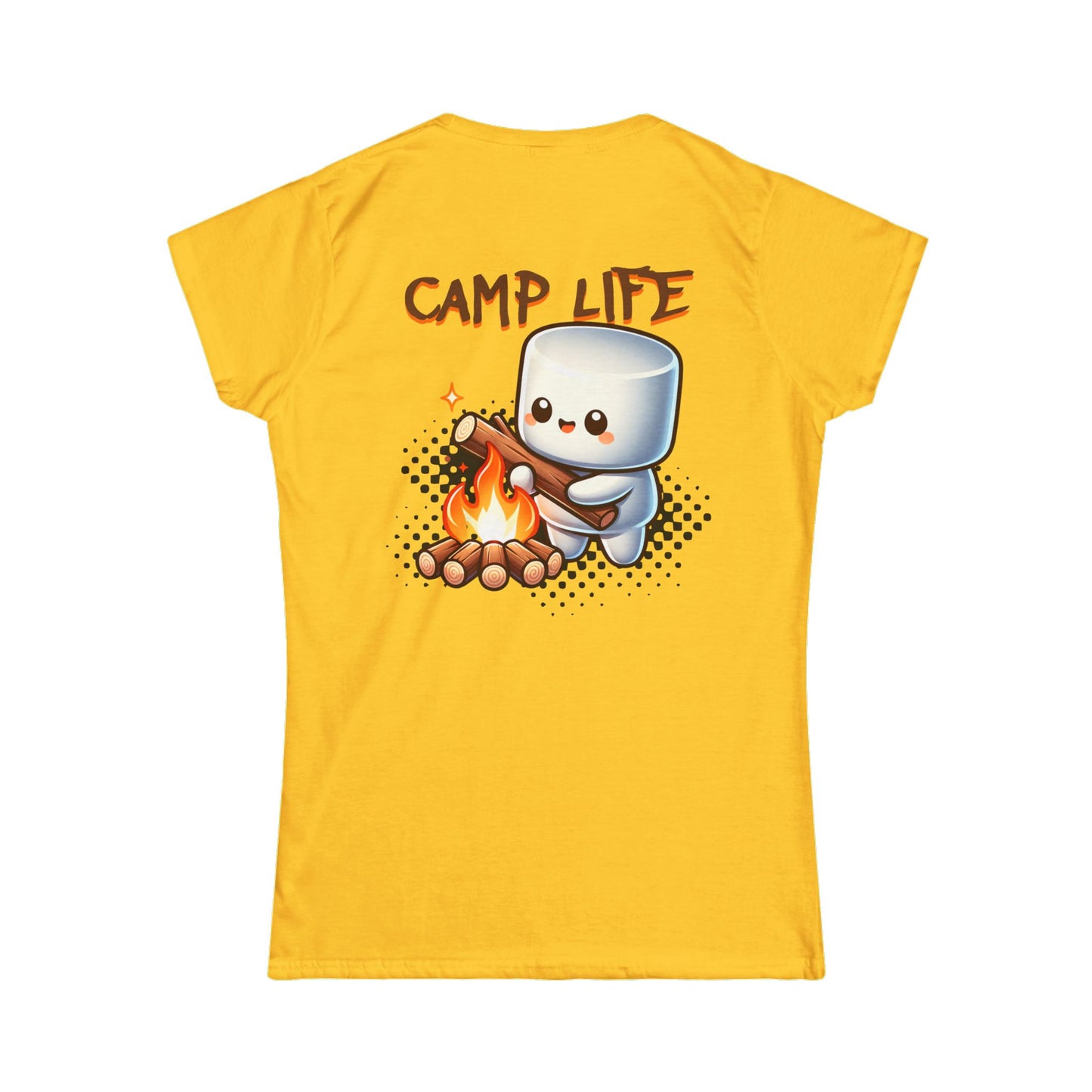 Camp Life Women's Softstyle Tee - Fun Outdoor Graphic Tee for Nature Lovers