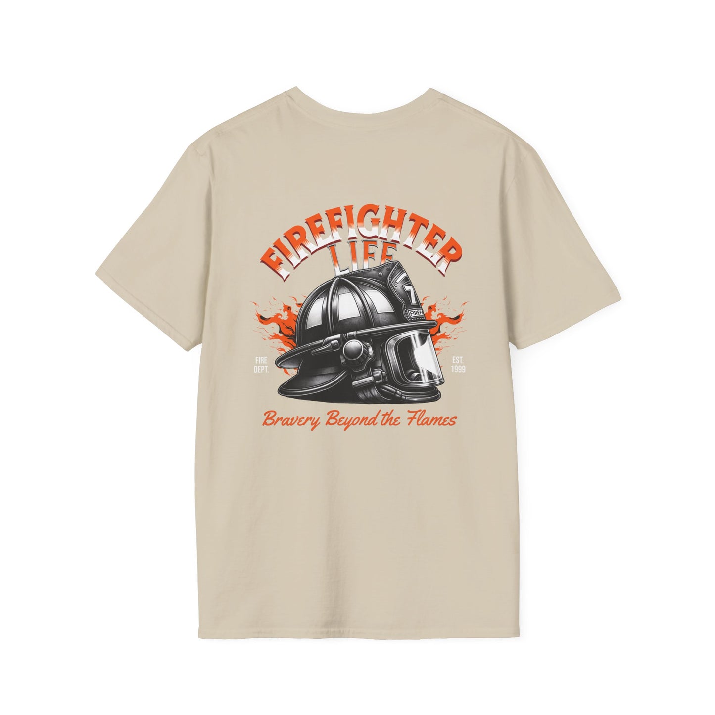 Firefighter Life Softstyle T-Shirt - Bravery Beyond the Flames