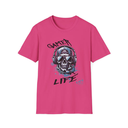 Gamer Life T-Shirt - Unisex Softstyle, Cool Gaming Tee, Perfect for Gamers, Birthday Gifts for Him/Her, Casual Wear, Unique Art Design