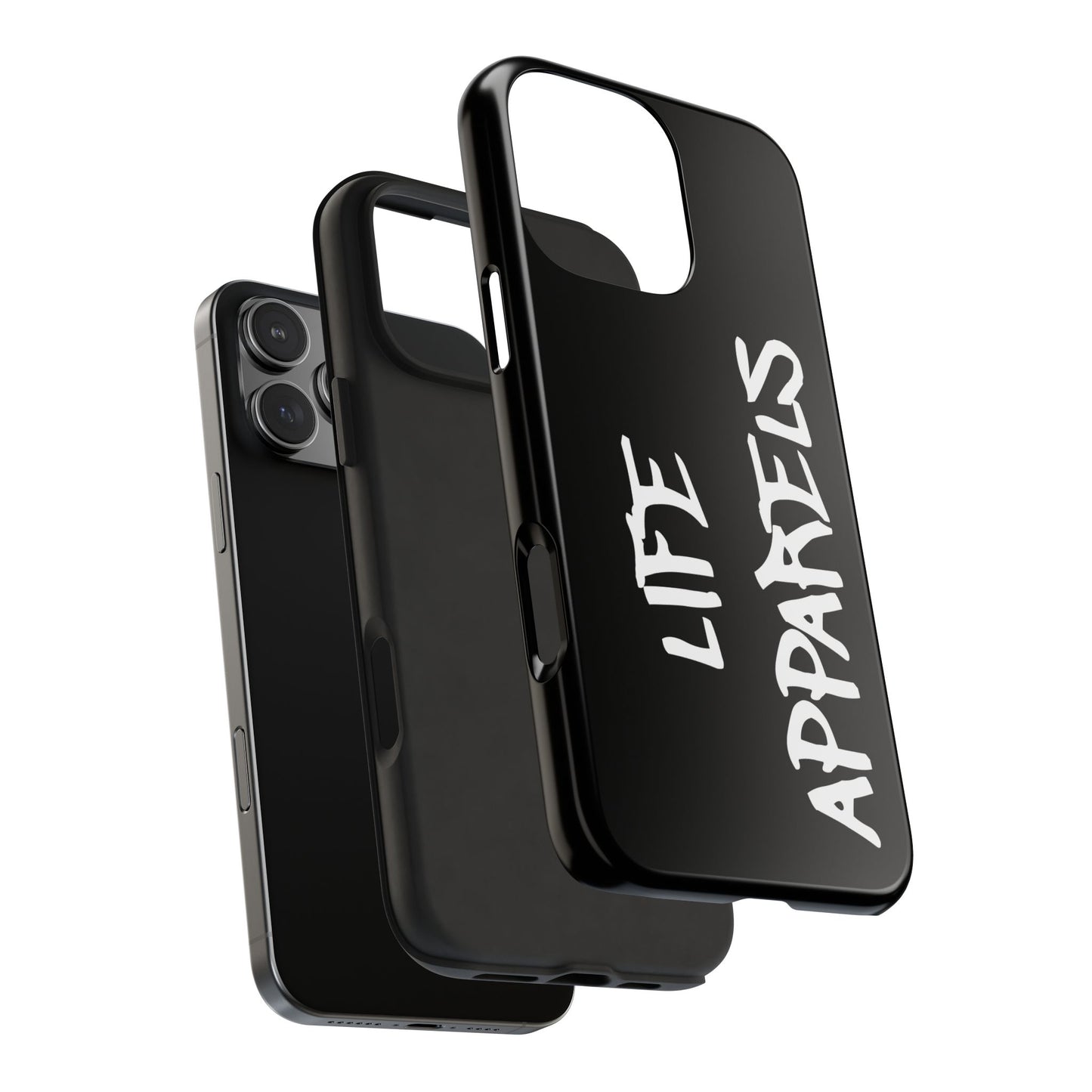 Stylish Tough Phone Case with 'Life Apparels' Design – Durable and Trendy Protection