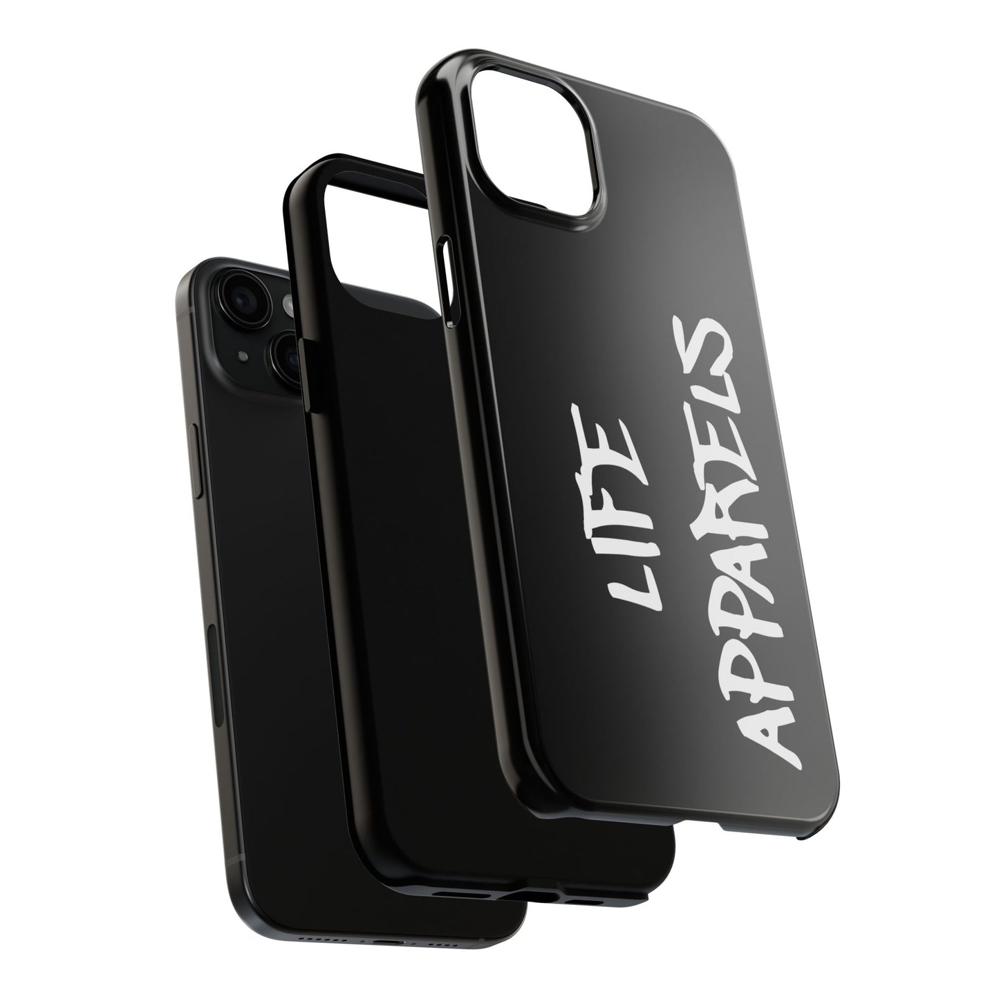 Stylish Tough Phone Case with 'Life Apparels' Design – Durable and Trendy Protection