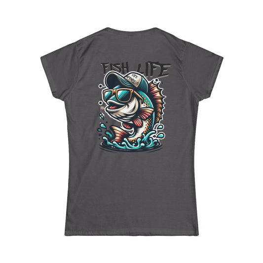 Fish Life Graphic Tee for Women - Fun Summer Shirt