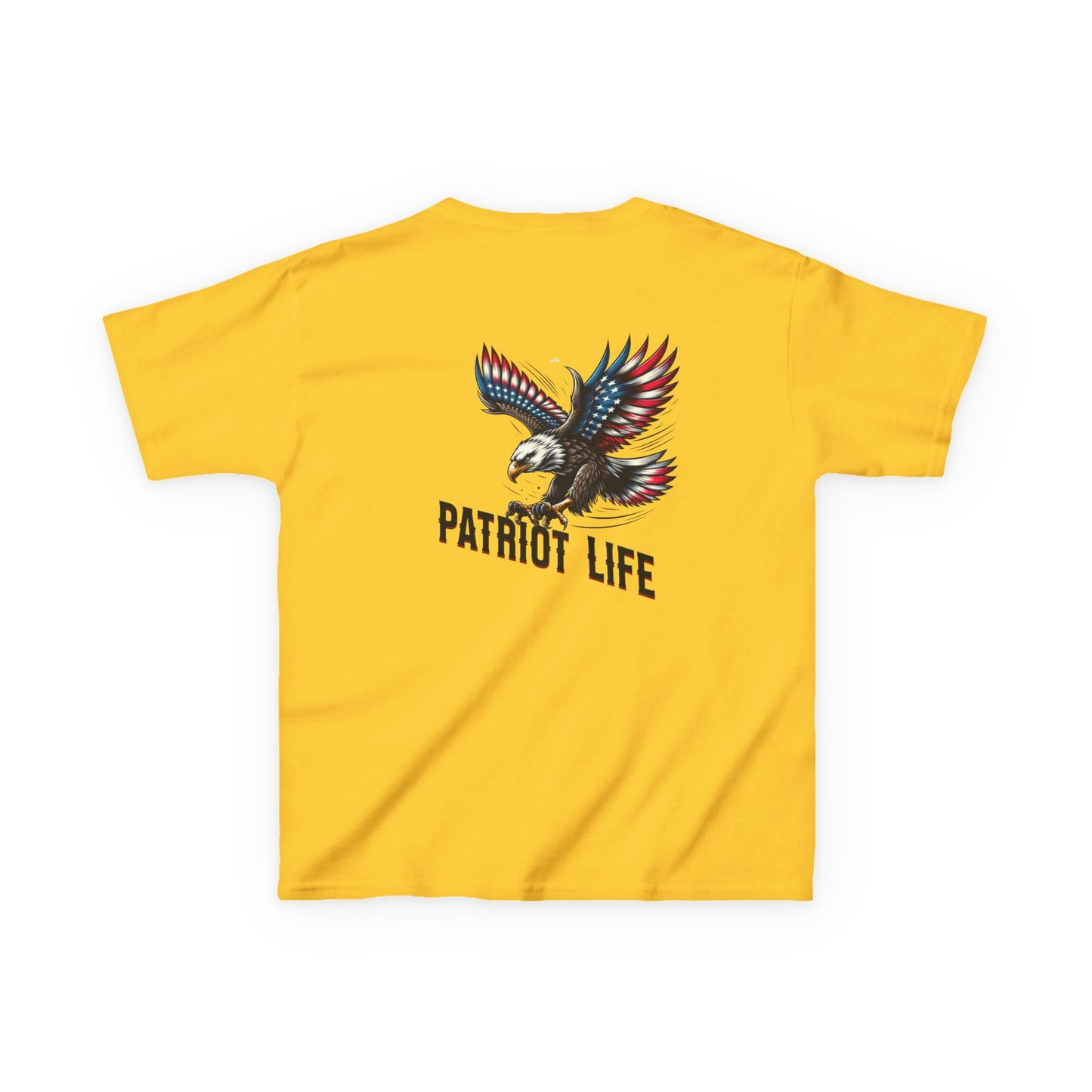 Kids Patriot Life Tee - White Heavy Cotton T-Shirt for Young American Adventurers