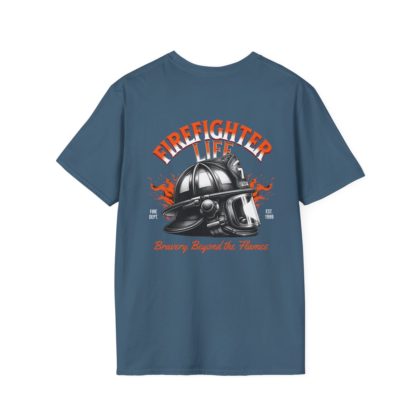 Firefighter Life Softstyle T-Shirt - Bravery Beyond the Flames
