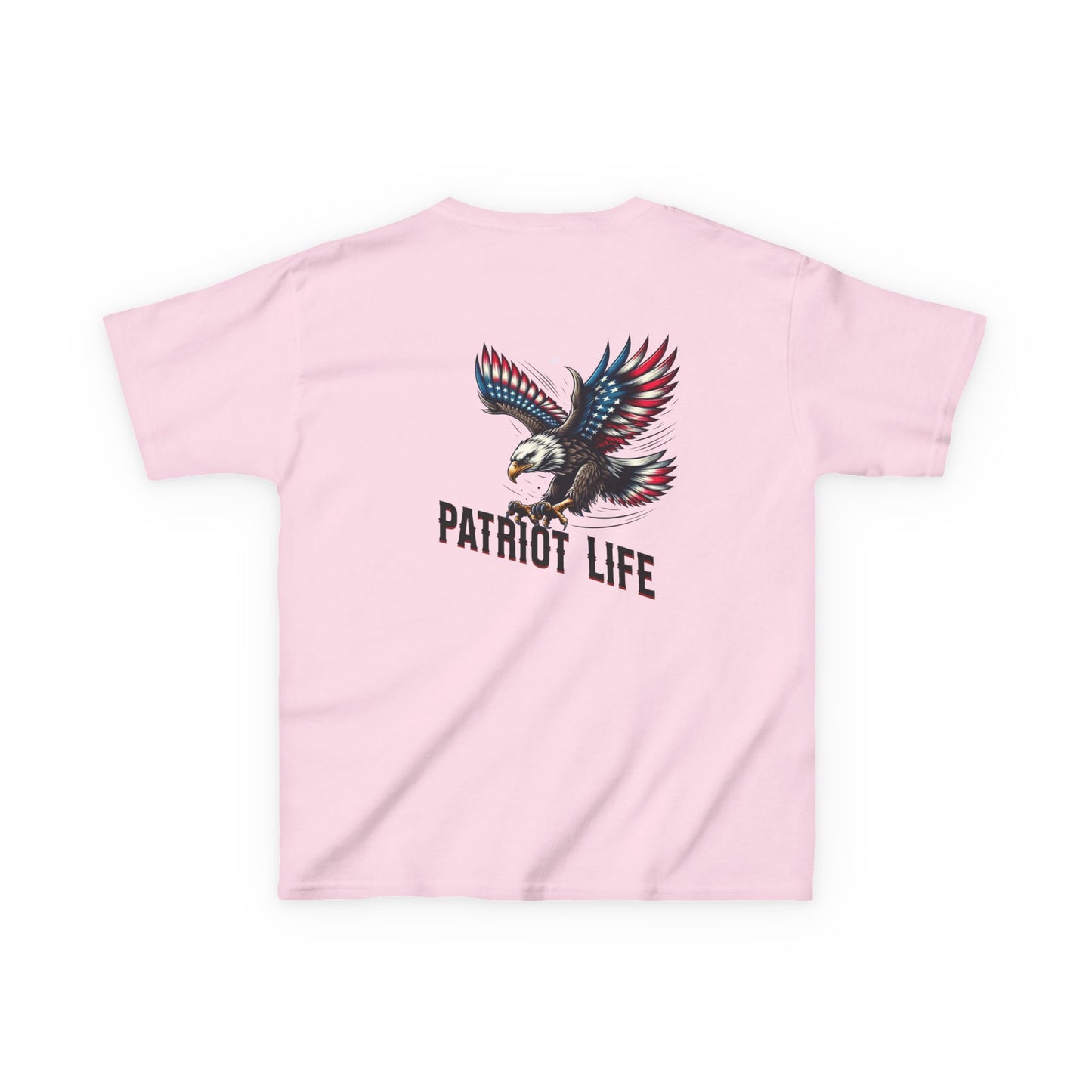 Kids Patriot Life Tee - White Heavy Cotton T-Shirt for Young American Adventurers