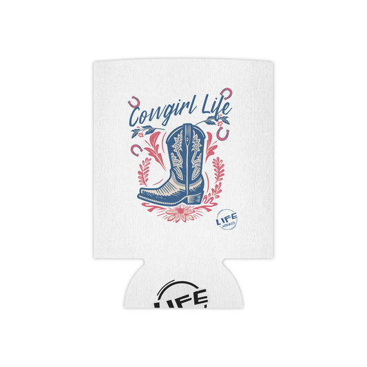 Cowgirl Life Can Cooler - Fun Summer Drink Holder, Western Style Beverage Insulator, Perfect for Parties, Outdoor Events, BBQs, and Gifts
