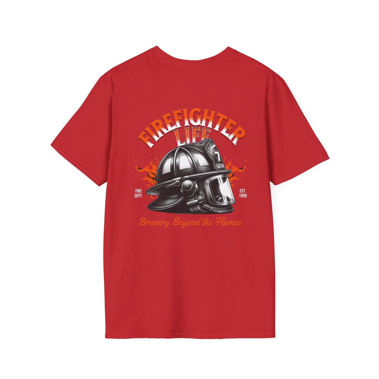 Firefighter Life Softstyle T-Shirt - Bravery Beyond the Flames