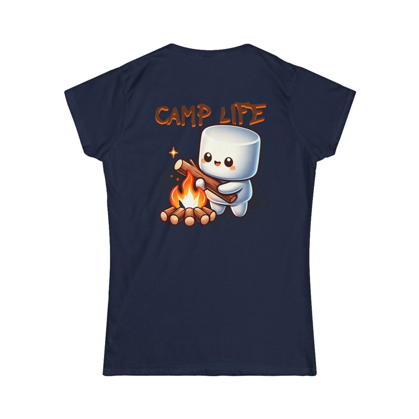 Camp Life Women's Softstyle Tee - Fun Outdoor Graphic Tee for Nature Lovers