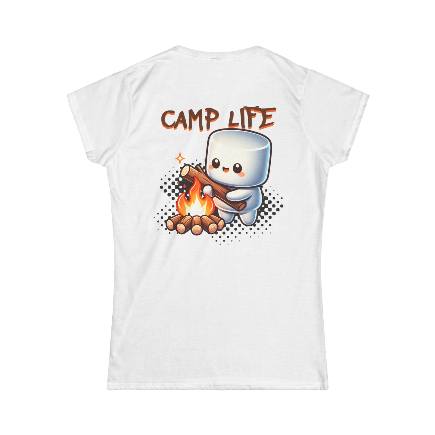 Camp Life Women's Softstyle Tee - Fun Outdoor Graphic Tee for Nature Lovers