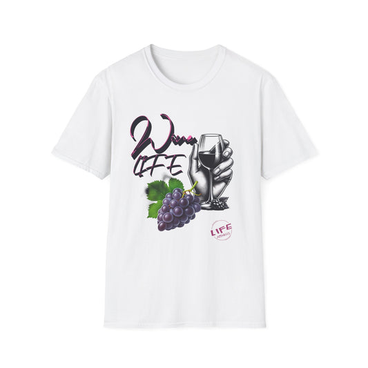 Wine Life Graphic T-Shirt, Perfect Gift for Wine Lovers, Casual Wear for Parties, Birthdays, Wine Tastings, Summer Events