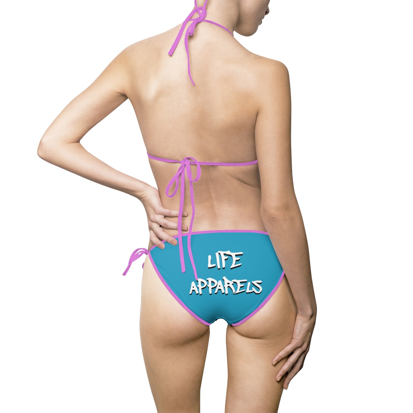 Summer Bikinis for Women - "Life Awaits" Swimwear - Vibrant Aqua Color