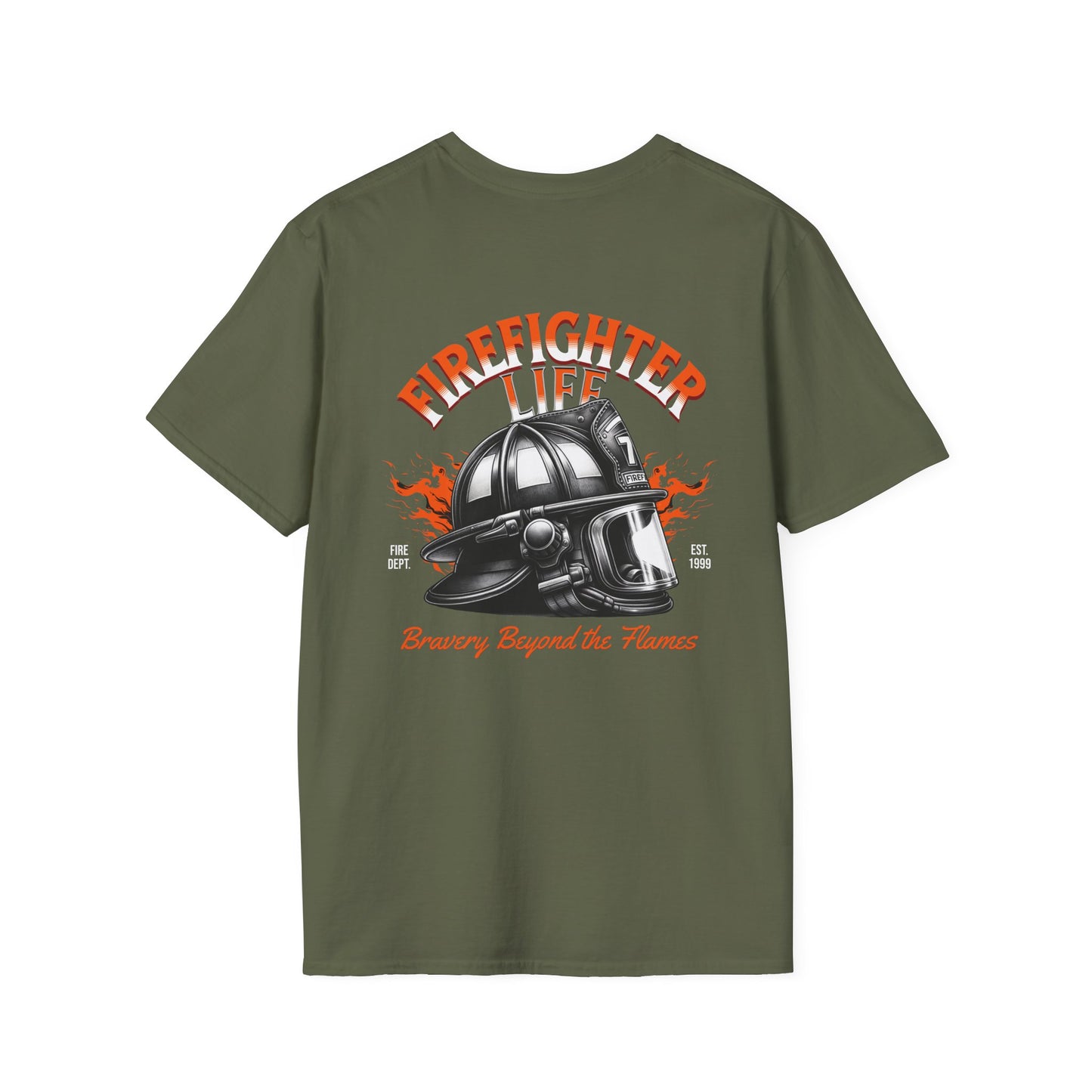 Firefighter Life Softstyle T-Shirt - Bravery Beyond the Flames