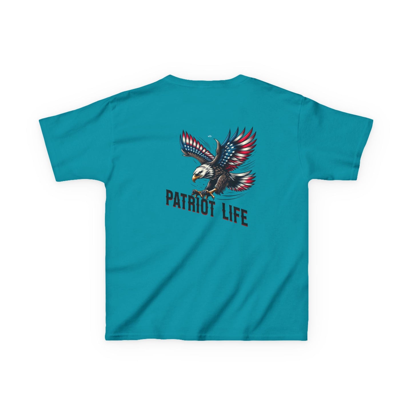 Kids Patriot Life Tee - White Heavy Cotton T-Shirt for Young American Adventurers