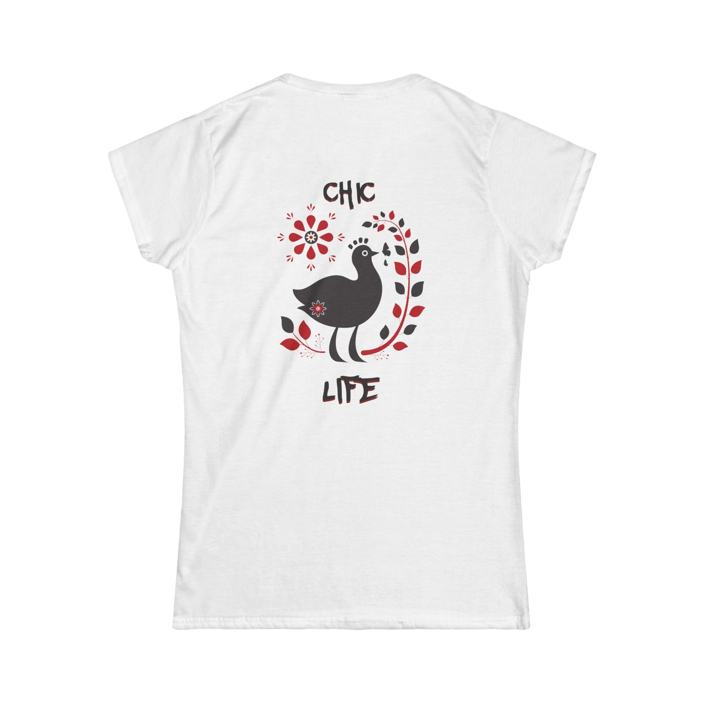 Chic Life Women's Softstyle Tee - Casual Comfort with Artistic Vibe