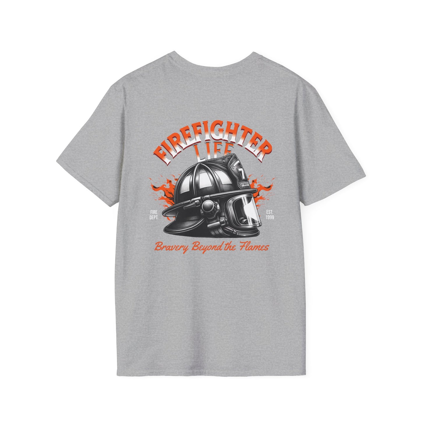 Firefighter Life Softstyle T-Shirt - Bravery Beyond the Flames