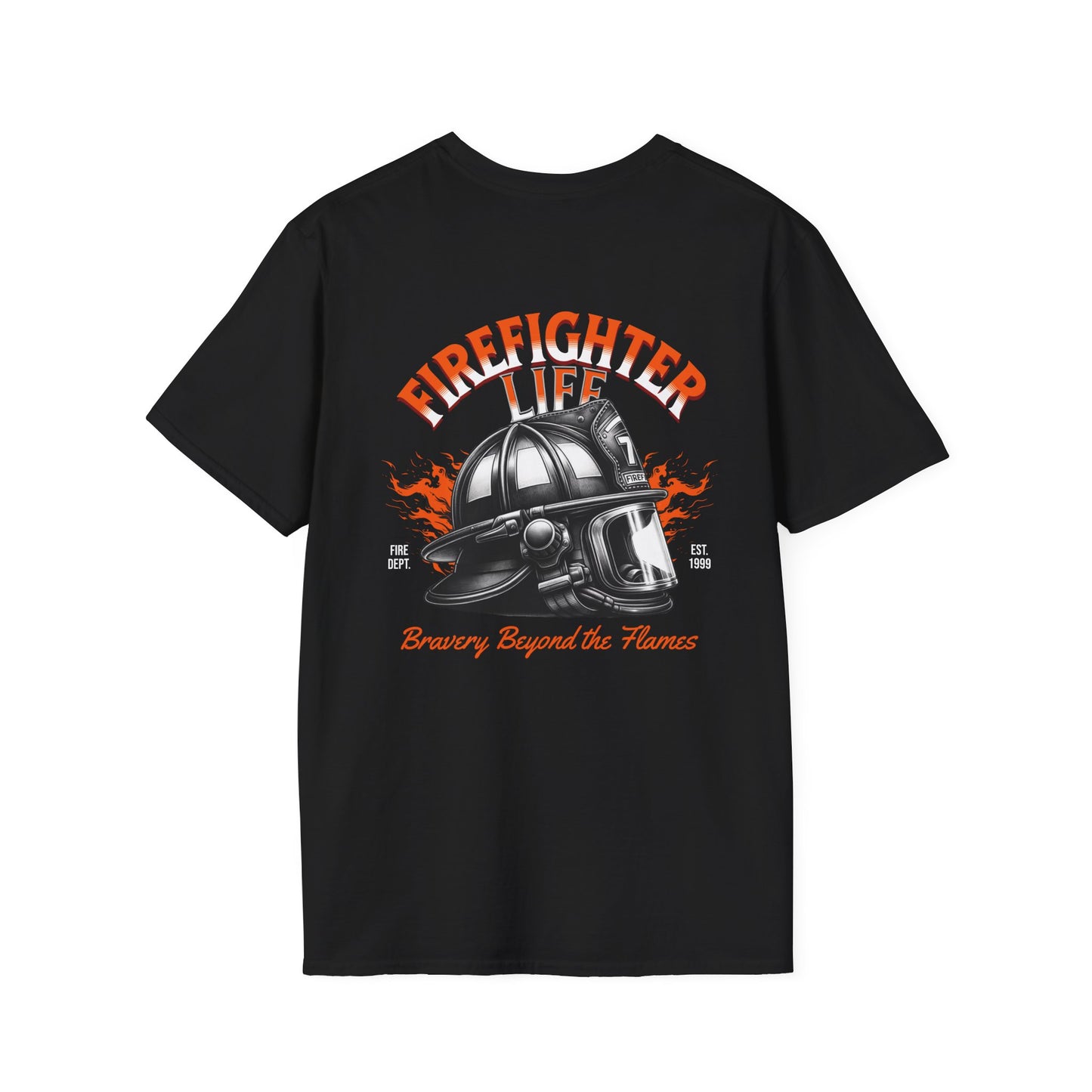 Firefighter Life Softstyle T-Shirt - Bravery Beyond the Flames