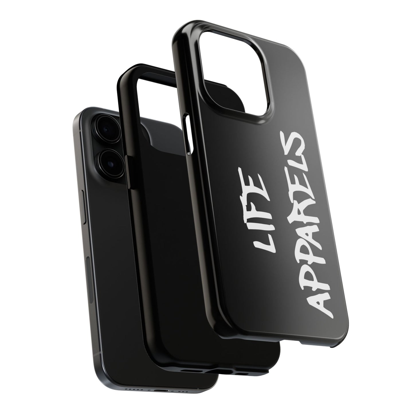 Stylish Tough Phone Case with 'Life Apparels' Design – Durable and Trendy Protection