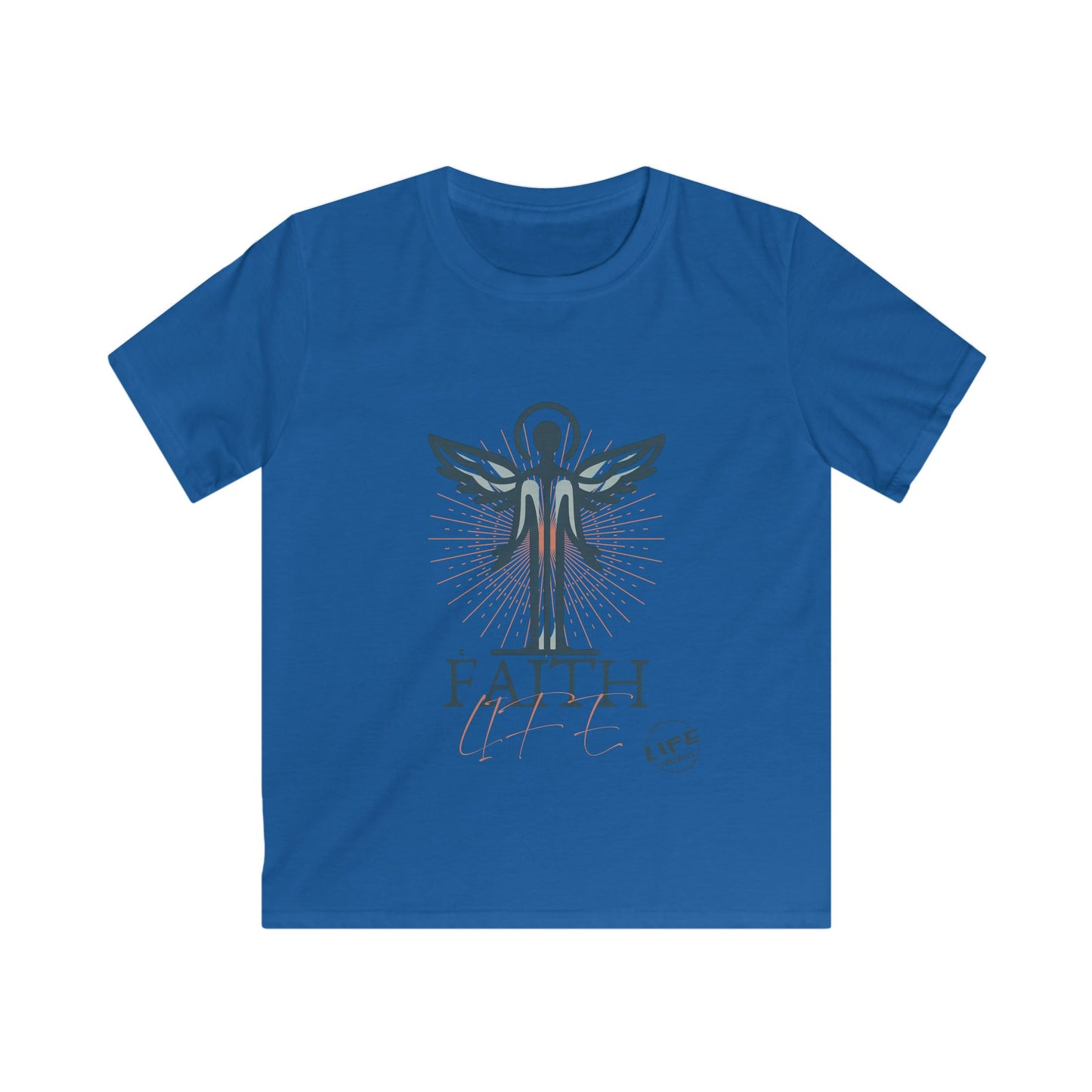 Kid's Inspirational Faith Tee, Youth Spiritual Shirt, Children's Motivational Top, Angel Design Gift, Faith Life Apparel