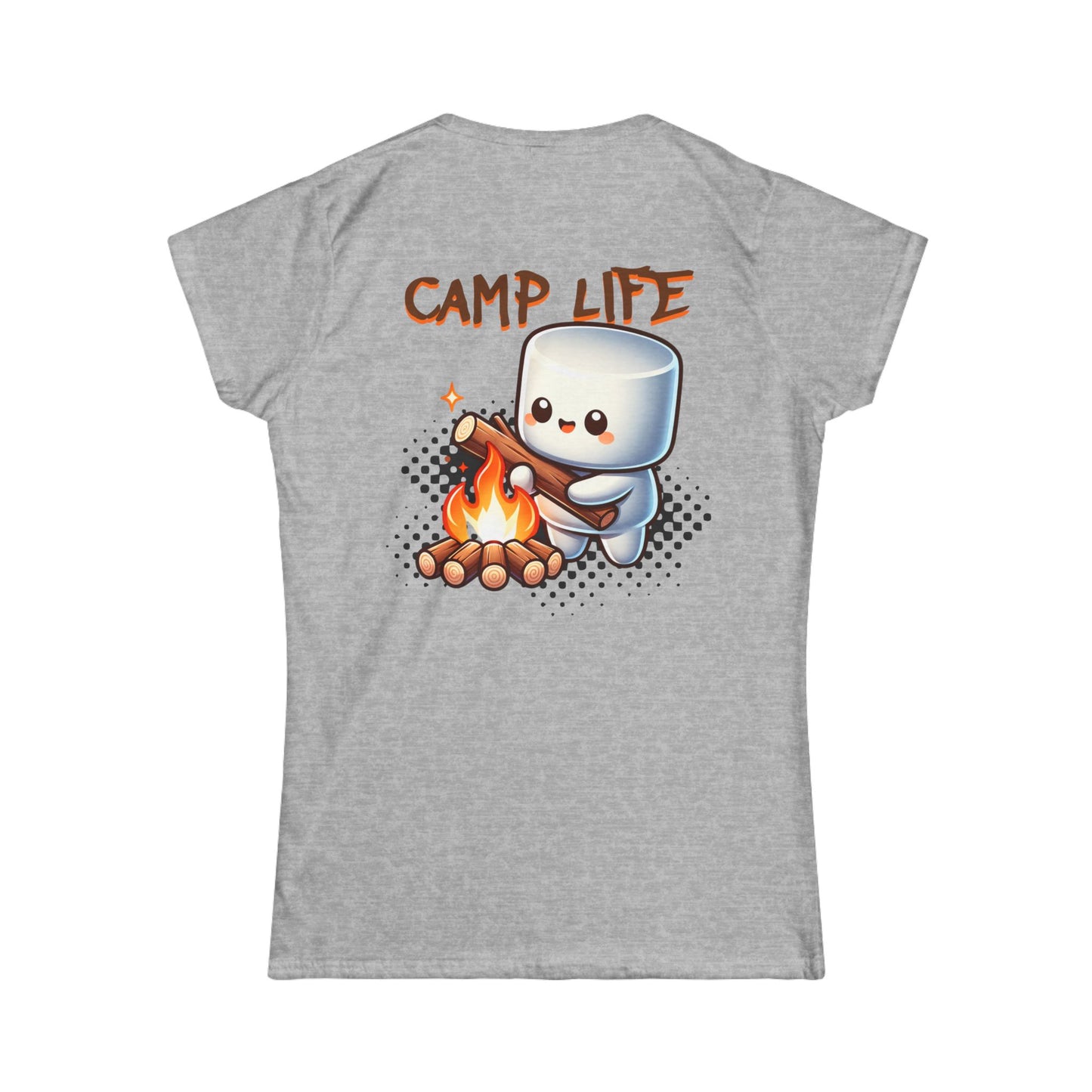 Camp Life Women's Softstyle Tee - Fun Outdoor Graphic Tee for Nature Lovers