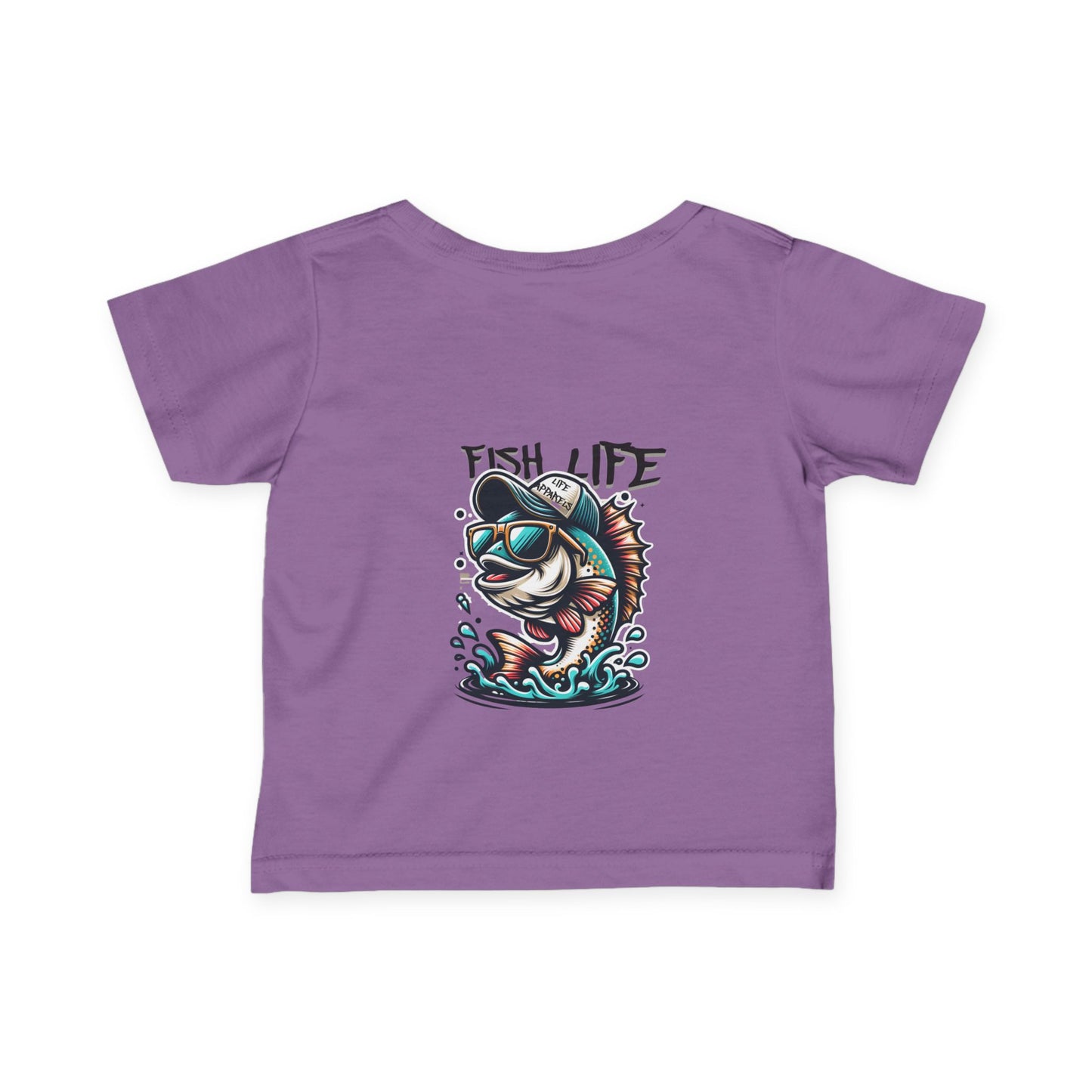 Cute Infant Tee with 'Fish Life' Design - Perfect for Little Anglers