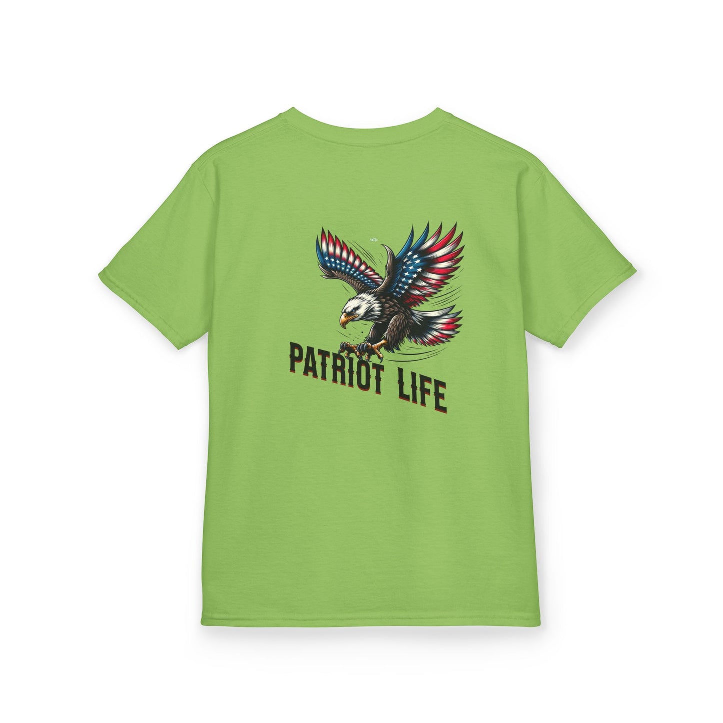 Kids Patriot Life Tee - White Heavy Cotton T-Shirt for Young American Adventurers