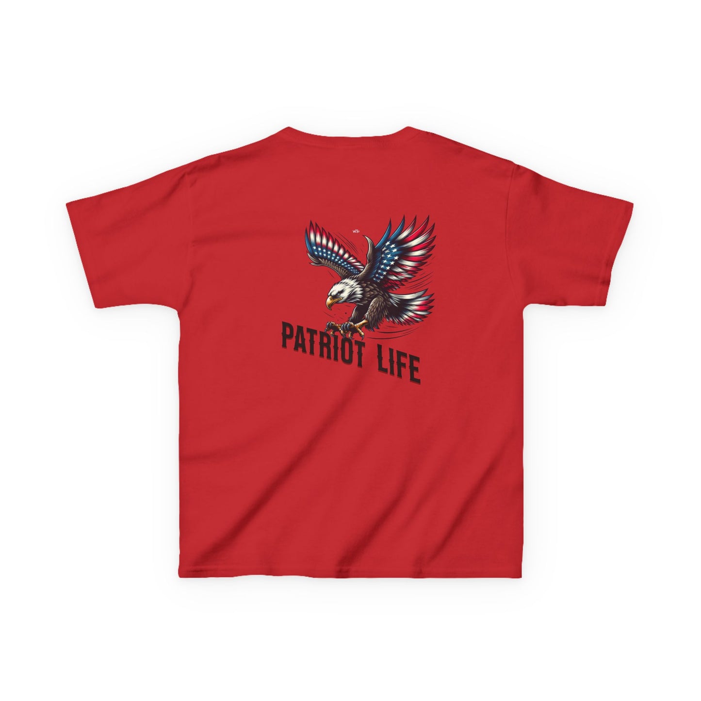 Kids Patriot Life Tee - White Heavy Cotton T-Shirt for Young American Adventurers