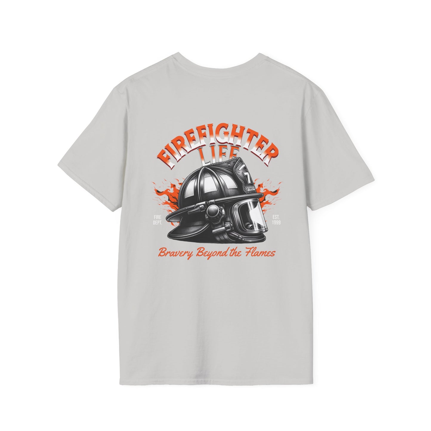 Firefighter Life Softstyle T-Shirt - Bravery Beyond the Flames