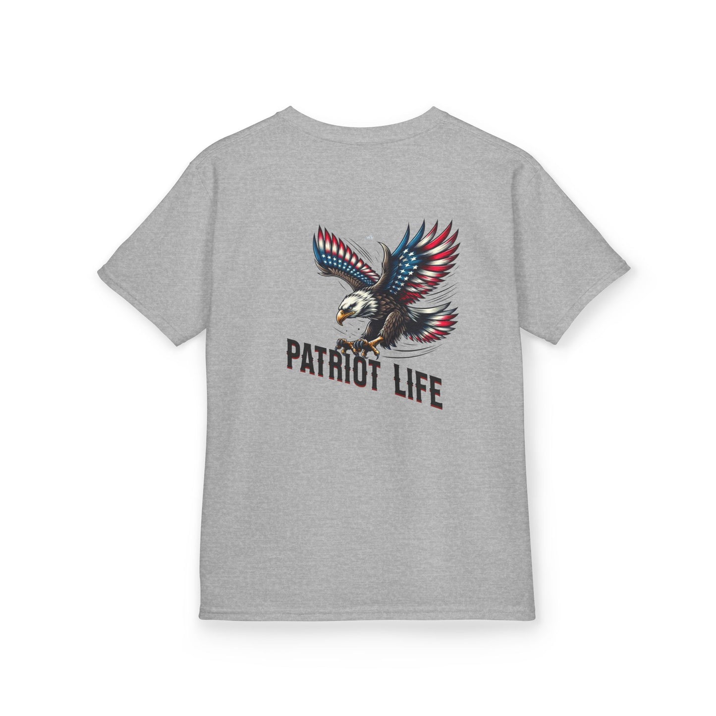 Kids Patriot Life Tee - White Heavy Cotton T-Shirt for Young American Adventurers