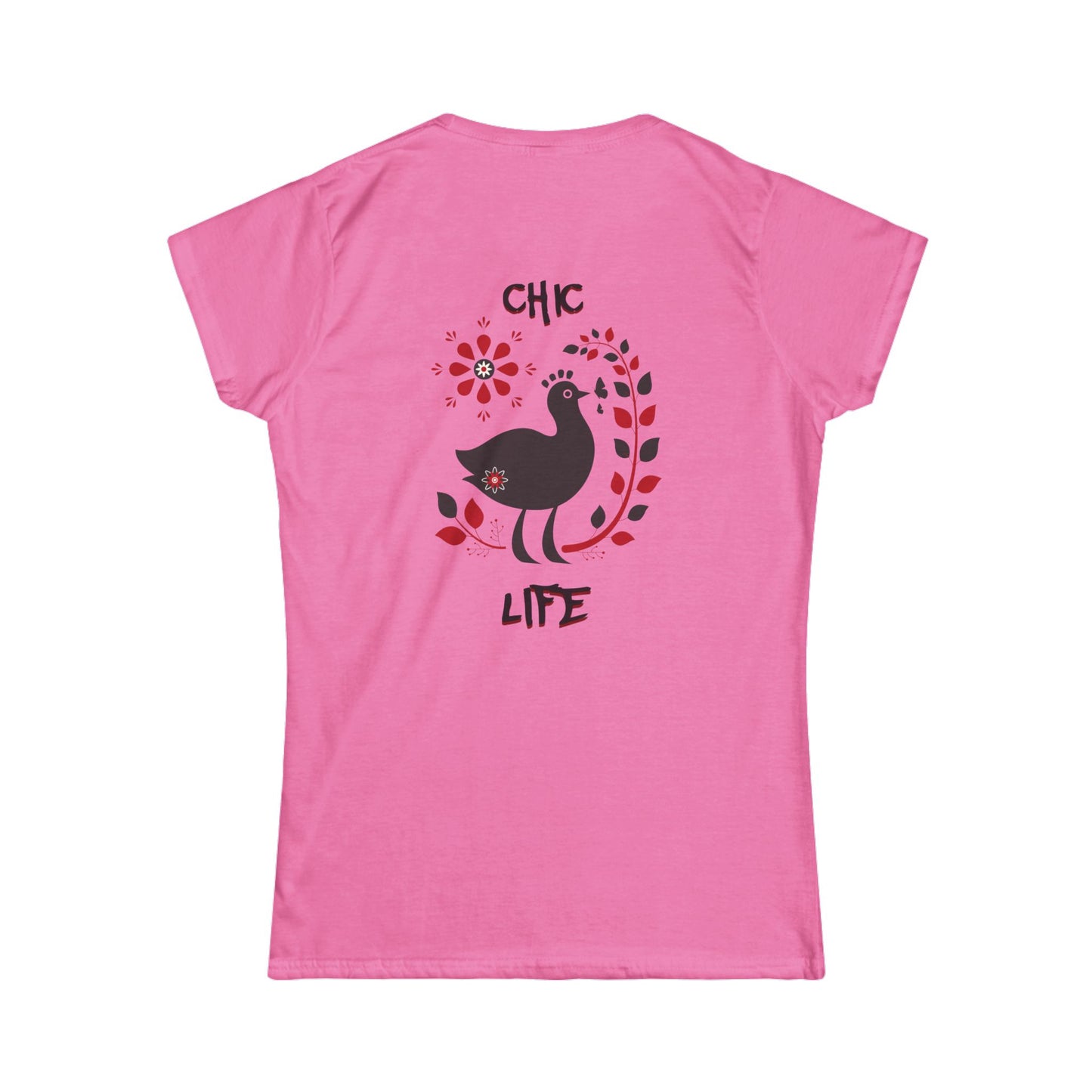 Chic Life Women's Softstyle Tee - Casual Comfort with Artistic Vibe