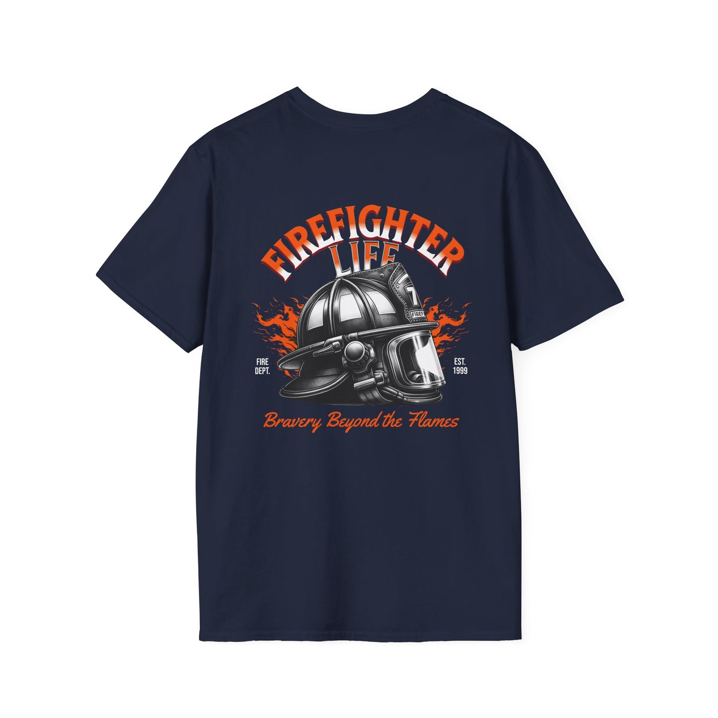Firefighter Life Softstyle T-Shirt - Bravery Beyond the Flames